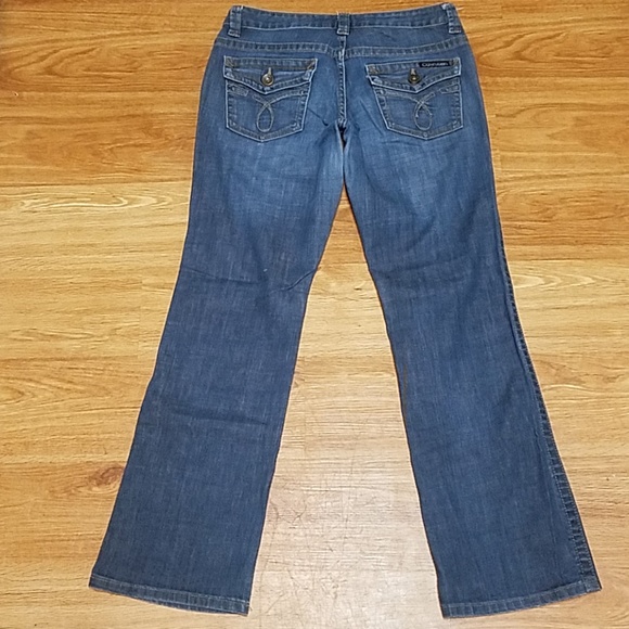 CALVIN KLEIN CK VINTAGE FADED BOOTCUT FADED BLUE JEANS 10x29 - Picture 3 of 8